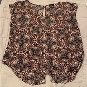 Button down peep blouse.